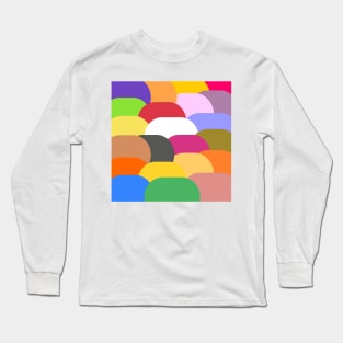 Colorful overlapping circles scales pattern Long Sleeve T-Shirt